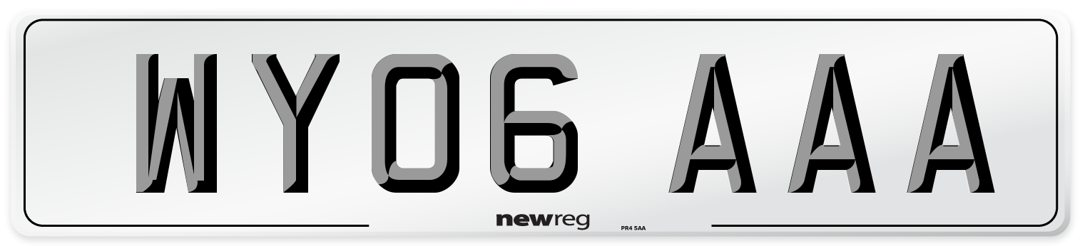 WY06 AAA Number Plate from New Reg